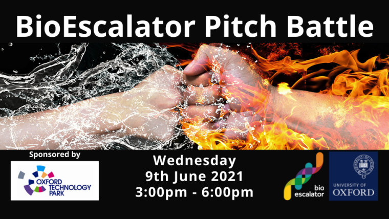 BioEscalator Pitch Battle 2021 Flyer