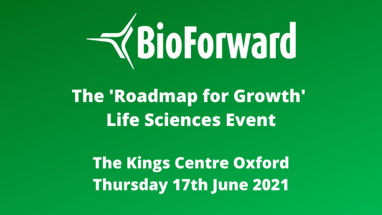 This image is advertising BioForward being held at the King's Centre Oxford on Thursday 17th June 2021