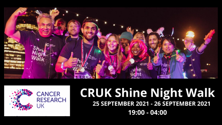 CRUK Shine Night Walk 2021 Flyer