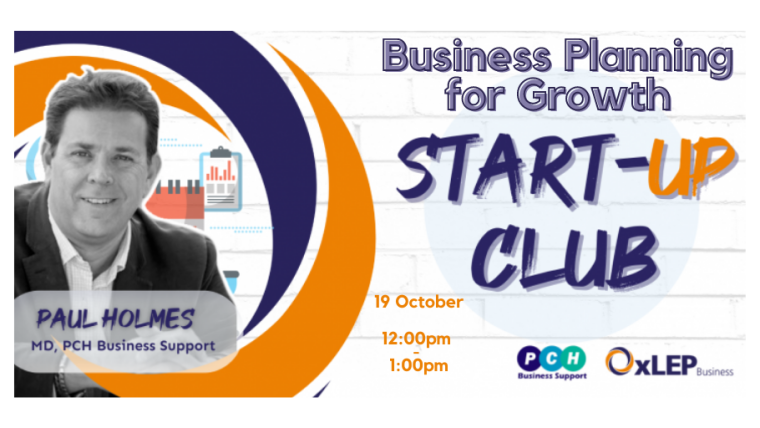 OxLEP's Start-Up Club - Business Planning for Growth Flyer